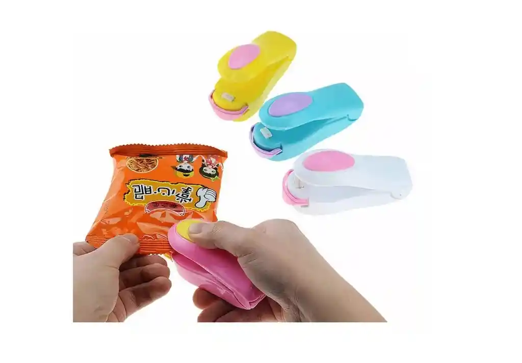 Mini Sellador Tapar Bolsas Plásticas Portátil