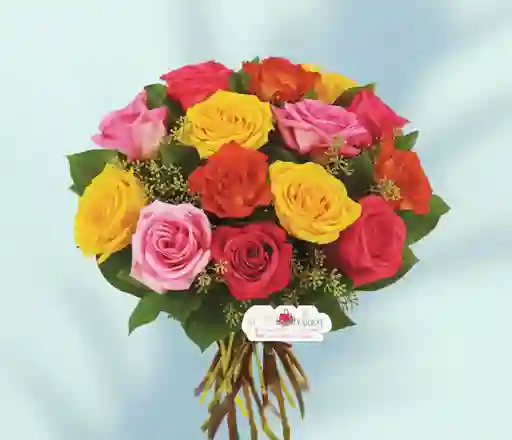 Flores Rosas Multicolor