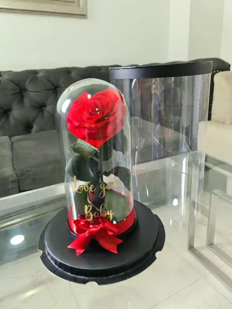 Rosa Corazón Preservada Con Caja De Regalo (color A Disponibilidad)