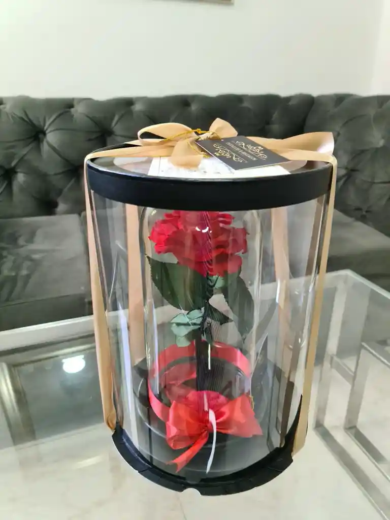 Rosa Corazón Preservada Con Caja De Regalo (color A Disponibilidad)