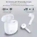 audifonos inalambricos TWS bluetooth original 1hora color blanco