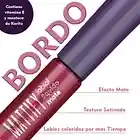 Labial Liquido Mate Bordo Maquillaje Hnd Belleza Labios Mujer