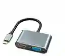 Cable Adaptador Tipo C 4 Video Usb 3.0 A Adaptador Vga Hdmi