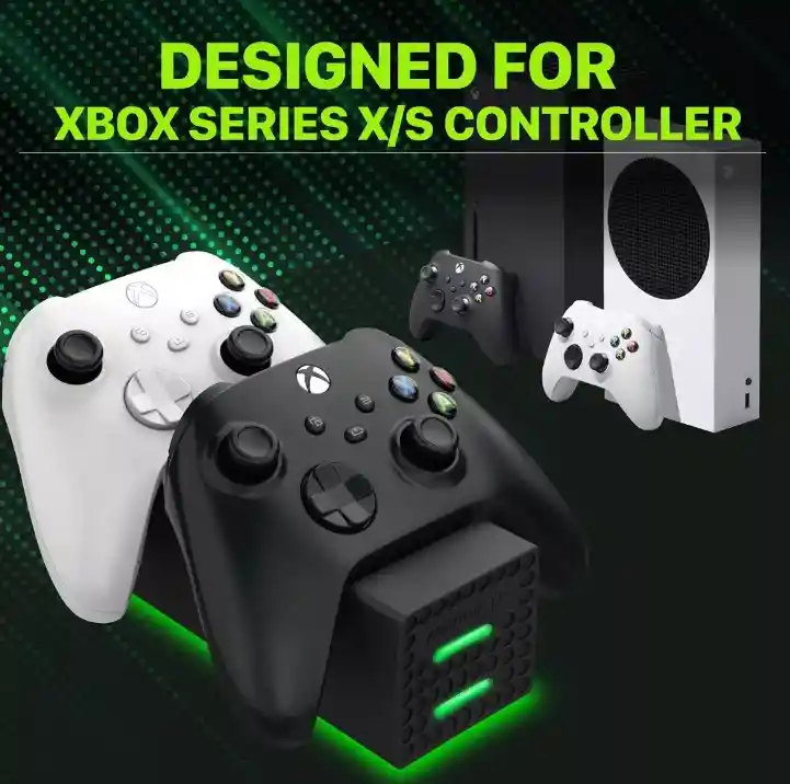 Cargador Xbox Xs Control Series X Dual Bateria Base Carga