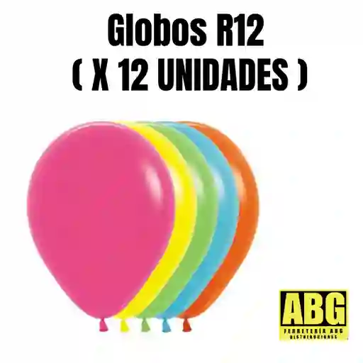 Globos (bombas) R12 Colores Surtidos X 12 Unidades