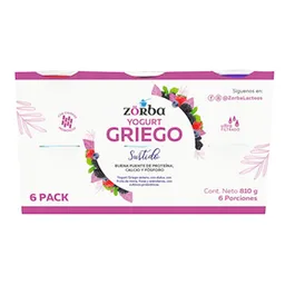 Zorba Yogurt Griego Sabor a Melocotón Fresa y Mora