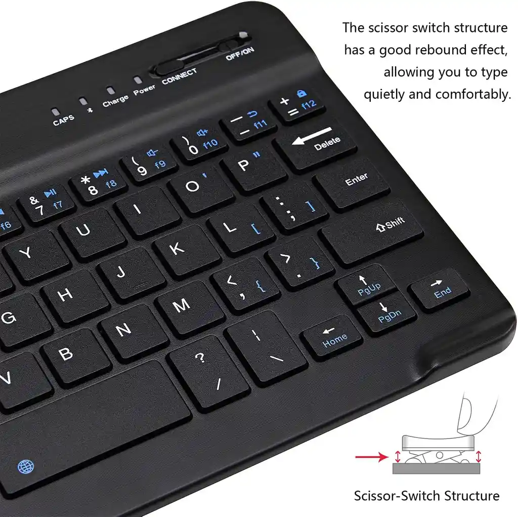 Teclado Bluetooth Inalambrico Recargable Pequeño Ipad Mac Android Windows