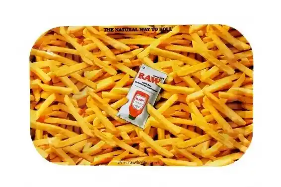 Raw French Fries Metal Rolling Tray Small 175mm275mm25mm