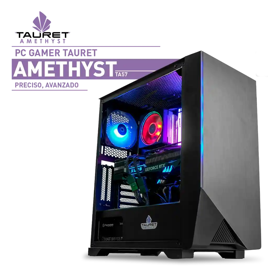 Pc Gamer Tauret Amethyst Ta57 Amd Ryzen 7 7700 Rtx 4070 Ti 12gb Ram 32gb Ddr5 M.2 1tb