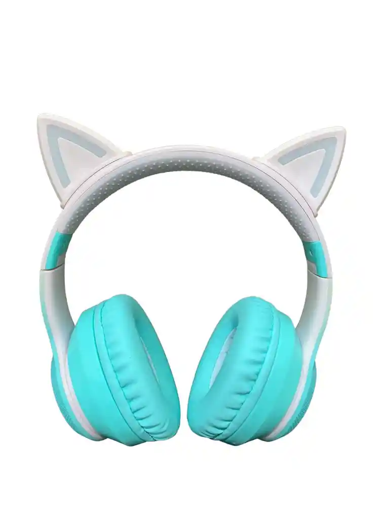 Diadema Bluetooth Orejas De Gato Verde Con Luces Epik