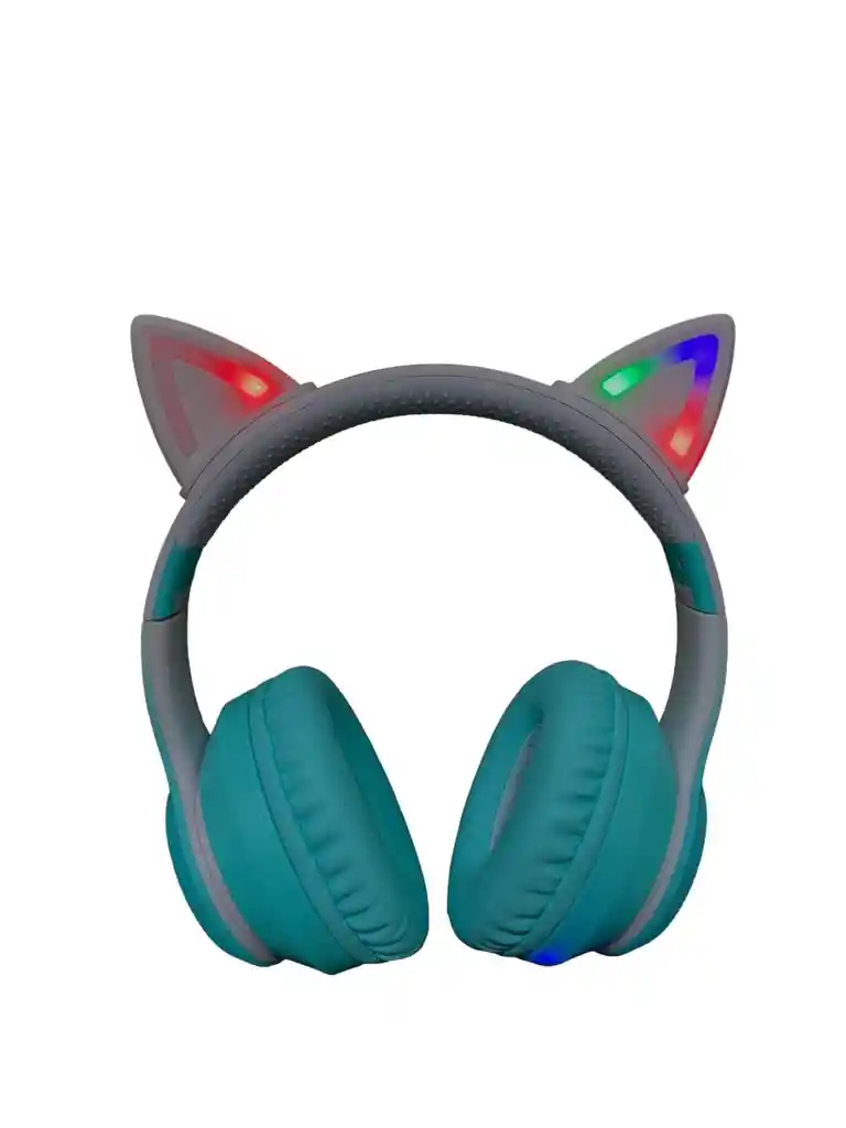 Diadema Bluetooth Orejas De Gato Verde Con Luces Epik