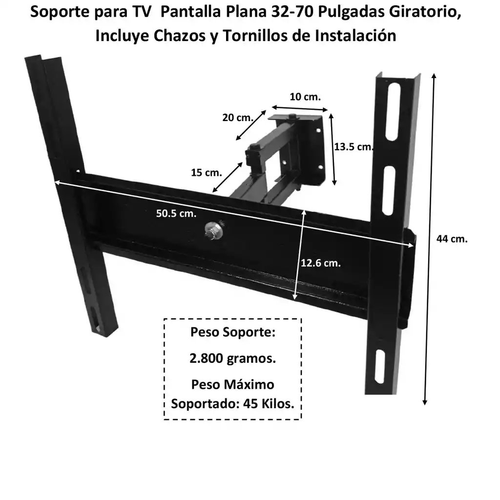 Soporte Base Tv Giratorio Pantalla Plana 32-70 Pulgadas