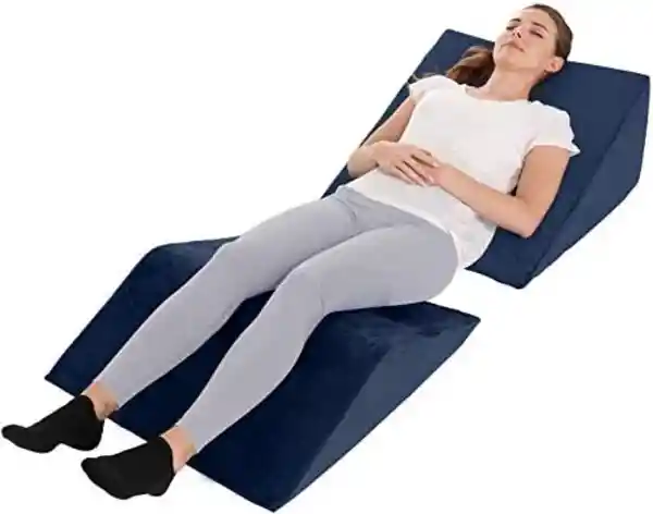 Almohada De Espuma Posición Confort Para Cuerpo Azul Oscuro