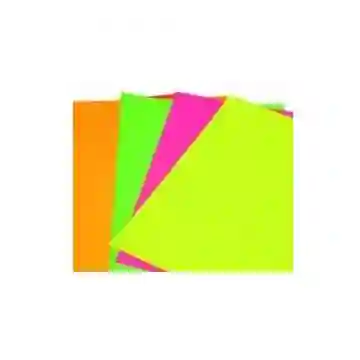 Paquete De Cartulina Fluorescente 1/8 X 10 Und
