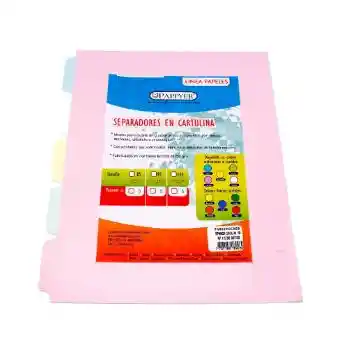 Separadores De Cartulina Color Pastel 105*5 * Und