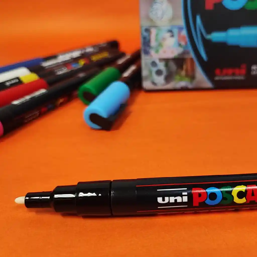 Marcador Gráfico De Vinilo, Posca Pc-3m Set X 8 Colores
