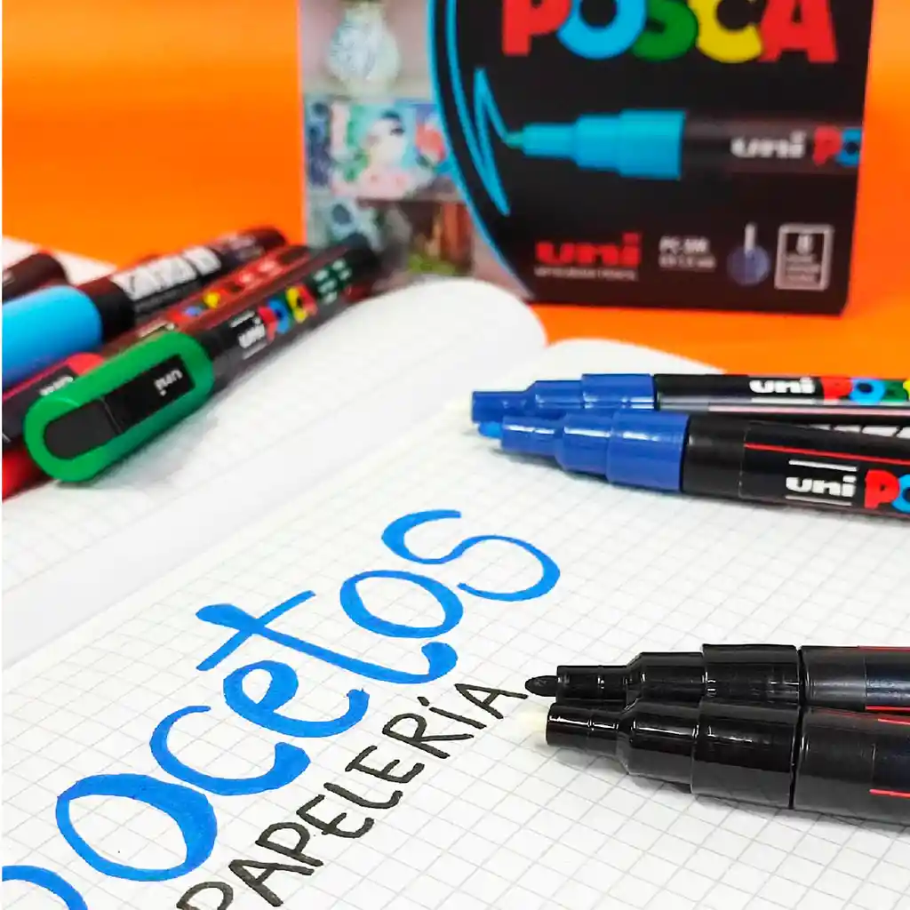 Marcador Gráfico De Vinilo, Posca Pc-3m Set X 8 Colores