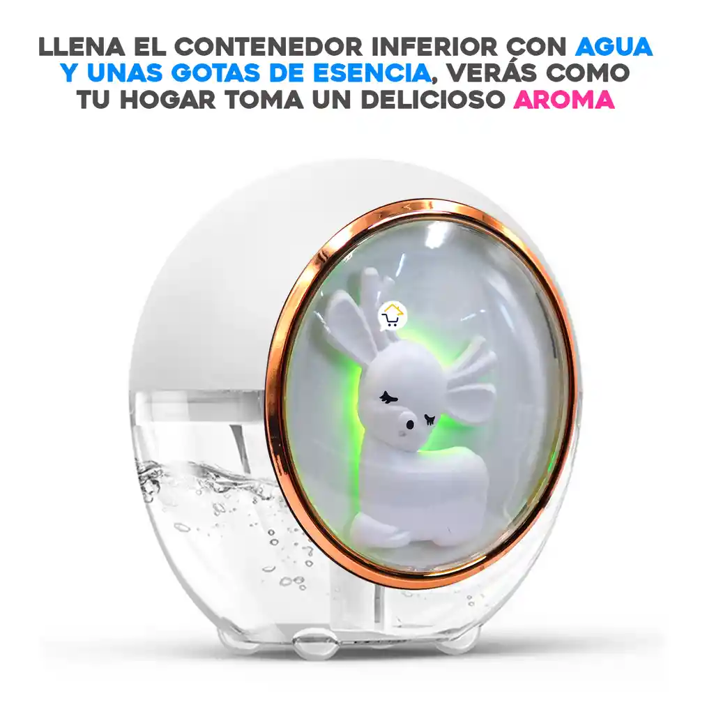 Mini Humidificador Difusor Aromas Led Ambientador Aromaterapia