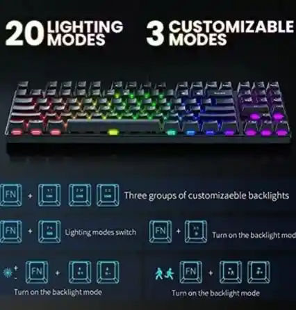 Combo Teclado + Mouse Gamer Rgb Negro Onikuma