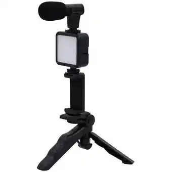 Kit De Video Portátil Con Micrófono Y Luz Led + Trípode