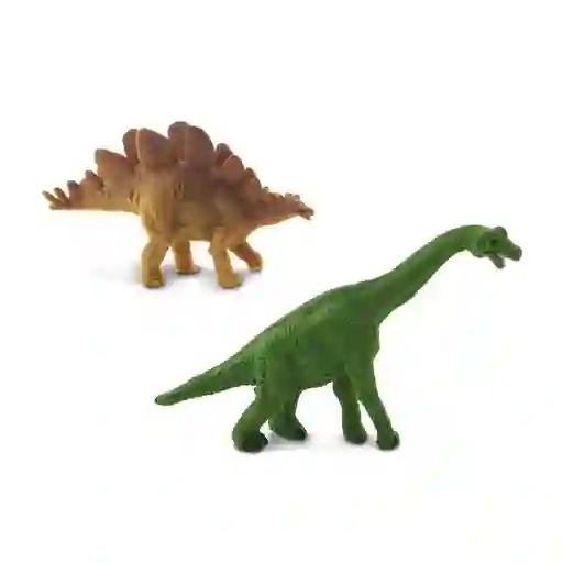 Figura Coleccionable Mini .brachiosaurus & Stegosaurus Safari Ltd.