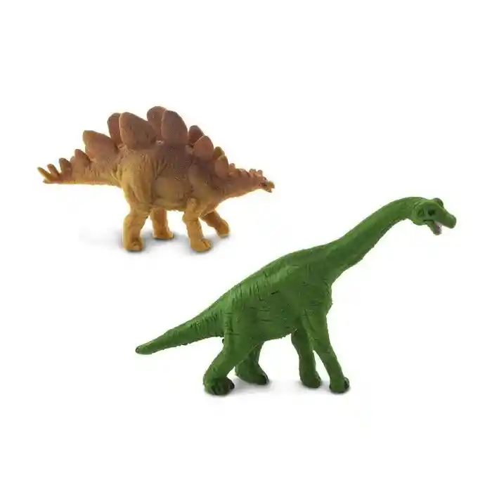 Figura Coleccionable Mini .brachiosaurus & Stegosaurus Safari Ltd.