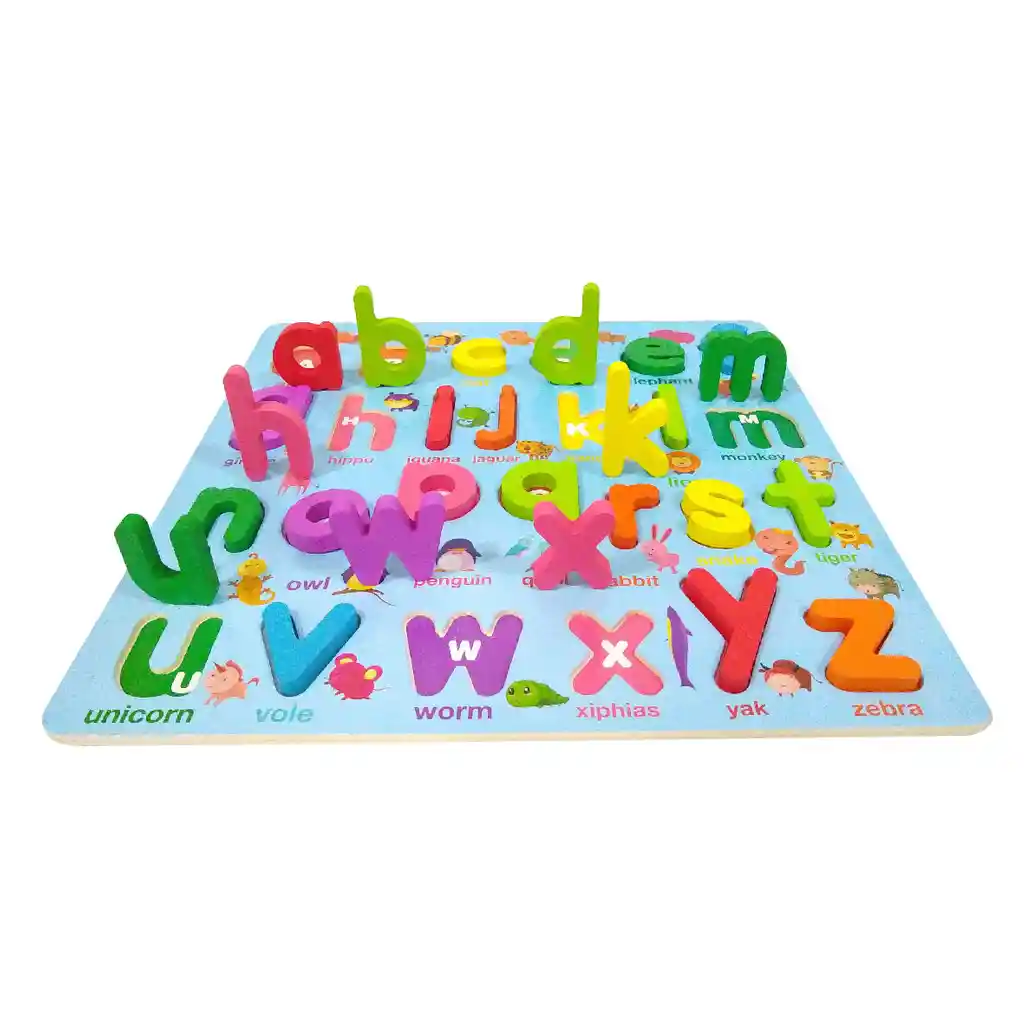 Abc Minúsculas, Inglés Animales Encajables