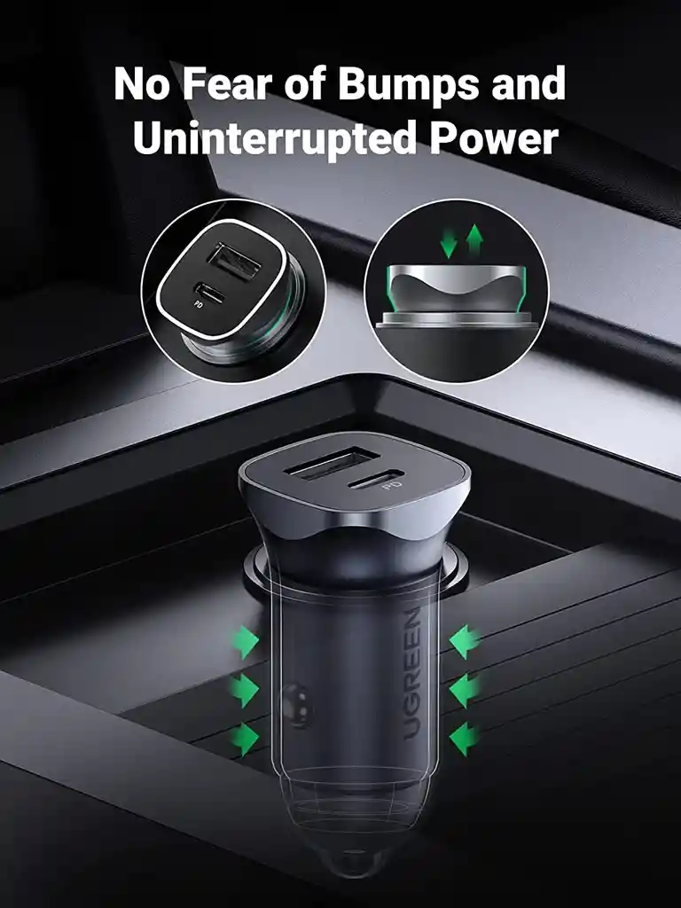 Cargador Carro Usb Tipo C Qc 3.0 Carga Rapida Iphone, Xiaomi