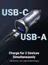 Cargador Carro Usb Tipo C Qc 3.0 Carga Rapida Iphone, Xiaomi