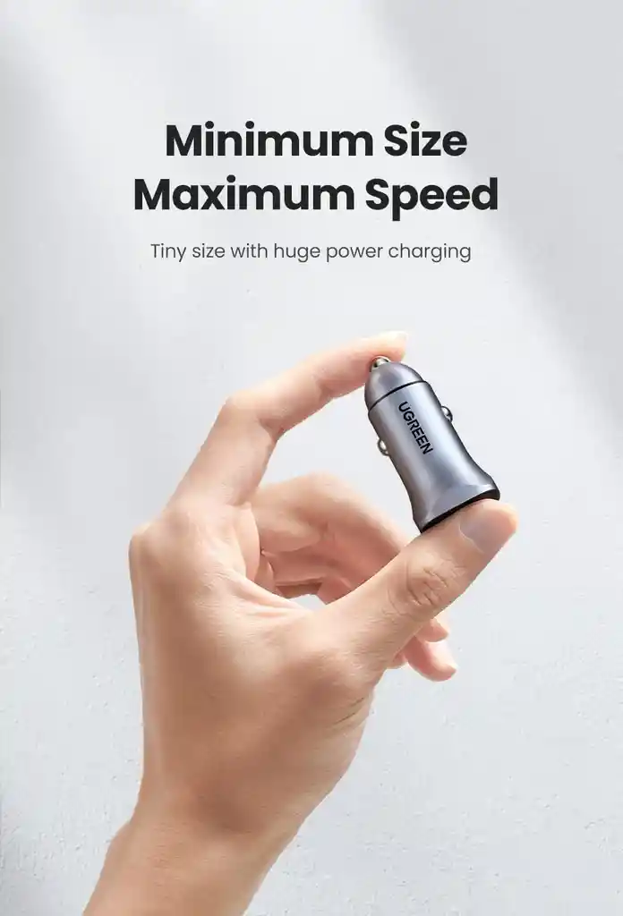 Cargador Carro Usb Tipo C Qc 3.0 Carga Rapida Iphone, Xiaomi