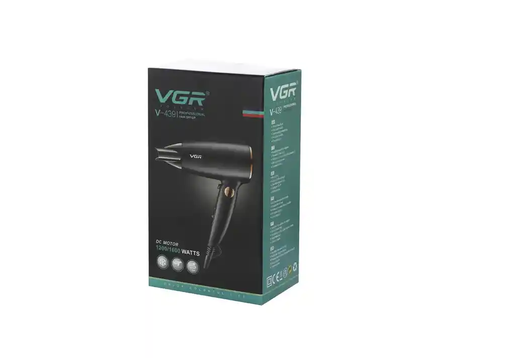 secador de cabello compacto VGR 1600 watts