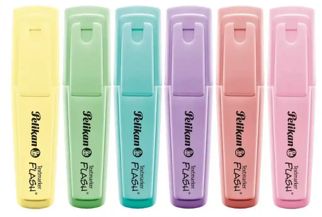 Resaltador Pastel Textmarket L Flash Pelikan Caja *6 Uds