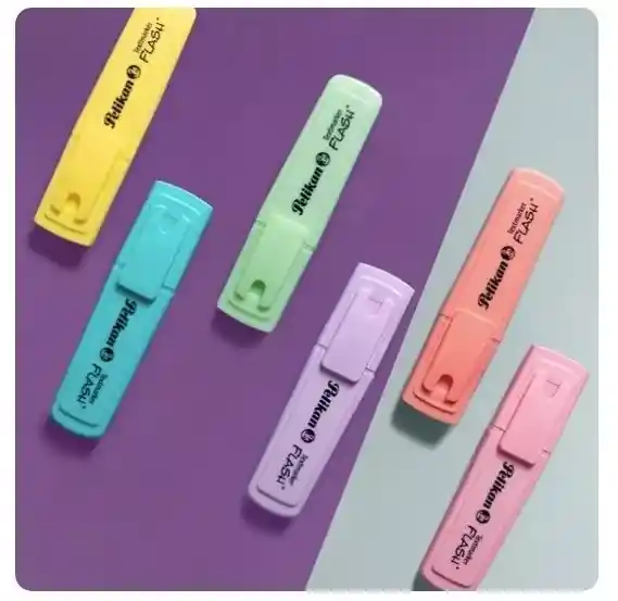 Resaltador Pastel Textmarket L Flash Pelikan Caja *6 Uds