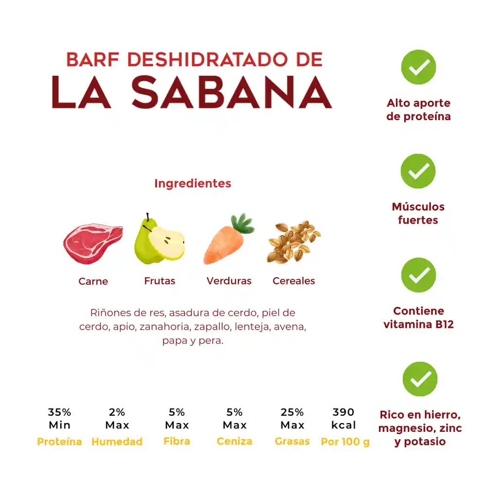 Alimento Rehidratable Tribu De La Sabana (carnes) - 2100 G