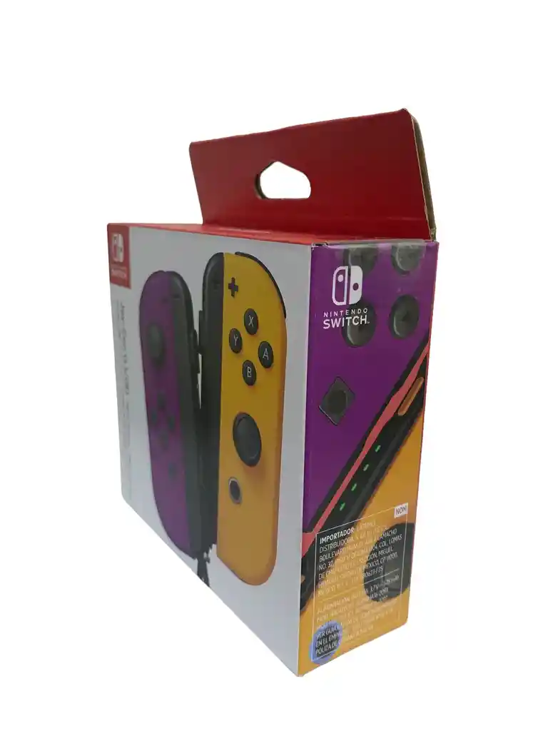 Control Joycon L R Morado Naranja Nintendo Switch Neon