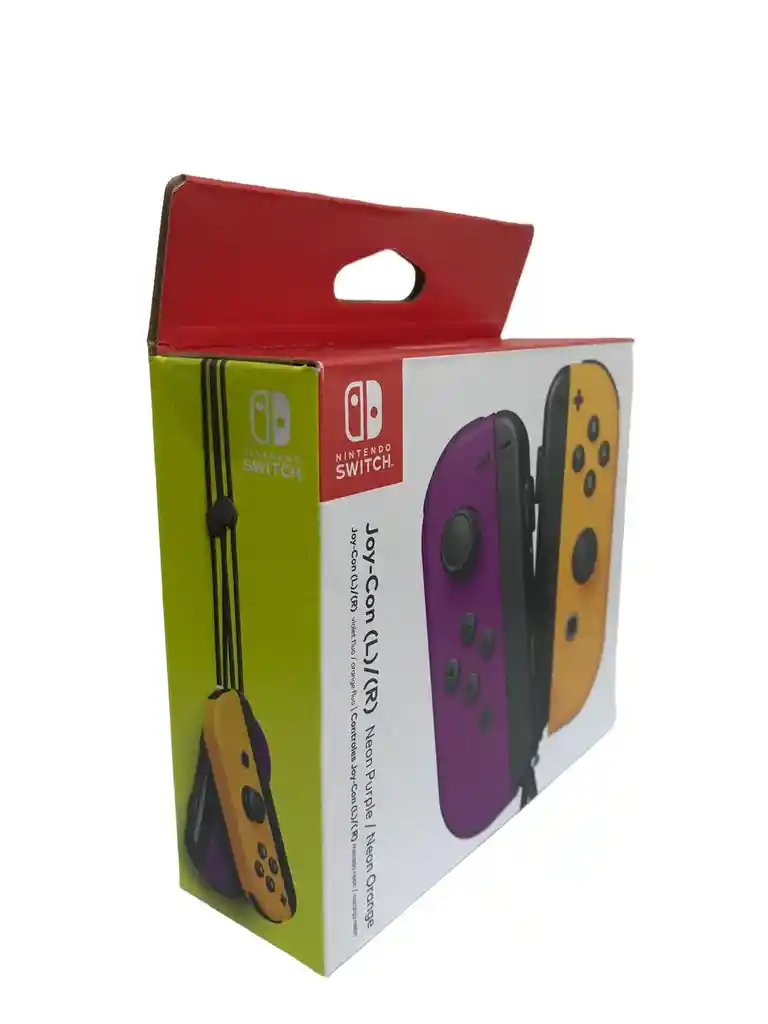 Control Joycon L R Morado Naranja Nintendo Switch Neon