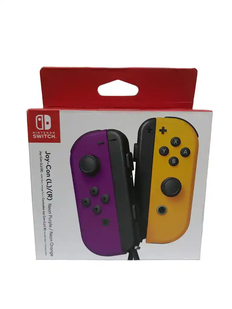 Control Joycon L R Morado Naranja Nintendo Switch Neon