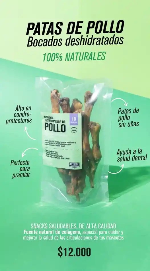 Bocados Deshidratados: Patas De Pollo