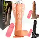 Vibrador Dildo Consolador Realista 18 Cm Giratorio 360 Chupa