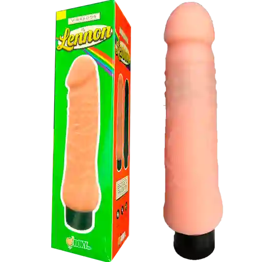 Vibrador 21cm Lennon Dildo Silicona Color Piel Skin Vibrator