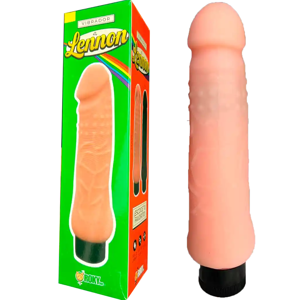 Vibrador 21cm Lennon Dildo Silicona Color Piel Skin Vibrator