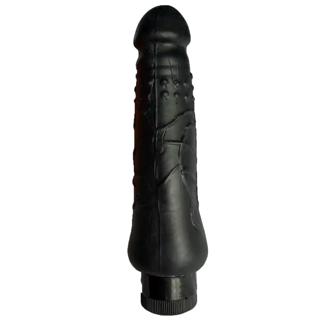 Vibrador 21cm Lennon Dildo Silicona Color Negro Black Vibrator