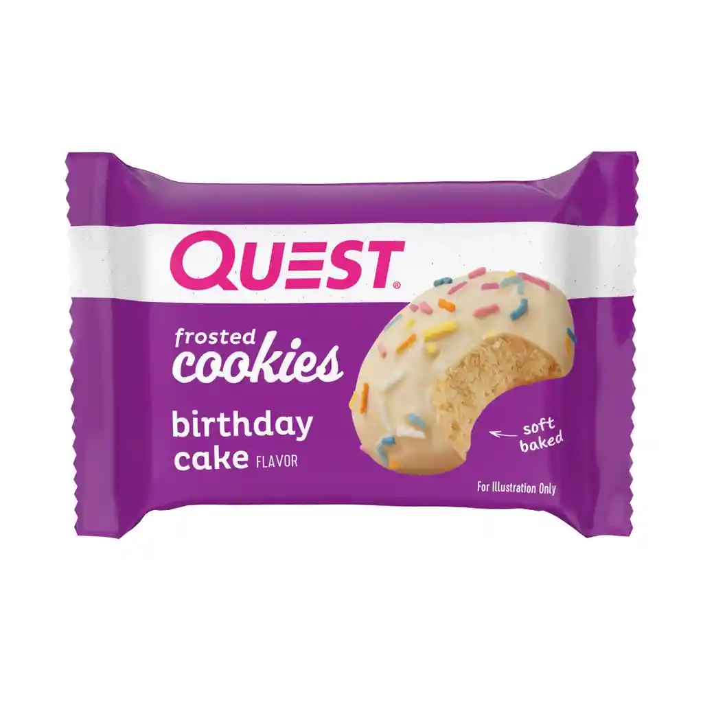 galleta glaseada pastel de cumpleanos 25gr (Quest)