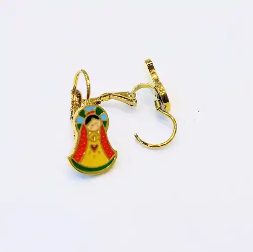 Arete En Acero Virgen De Guadalupe