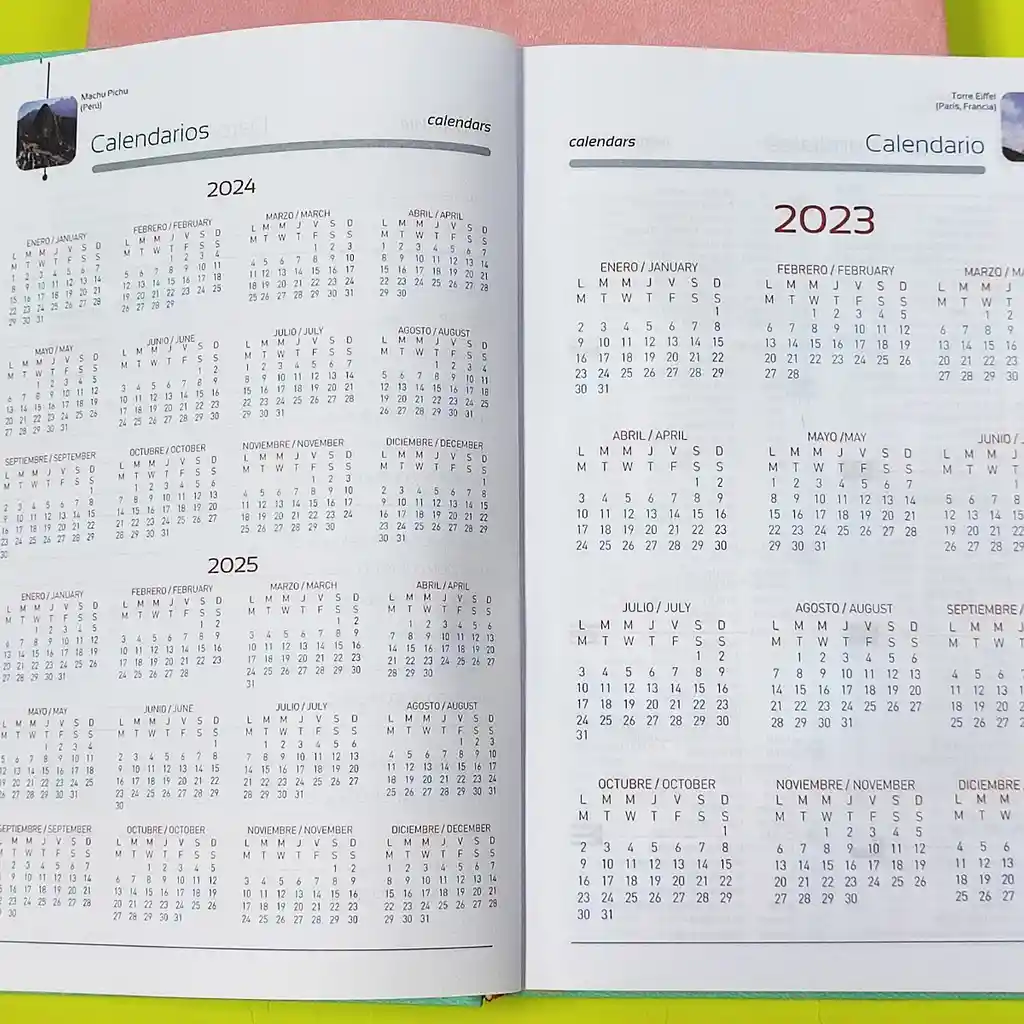 Agenda Maestro 2023 Diaria Planeador Mensual Canto Plateado