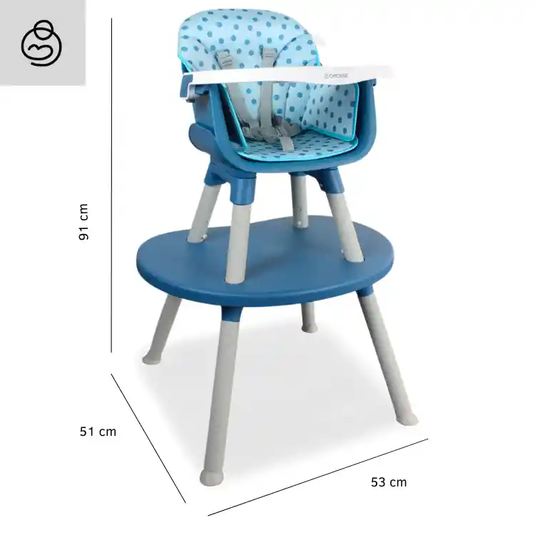 Bebesit Silla Comedor Baby Desk 3 En 1 Blue