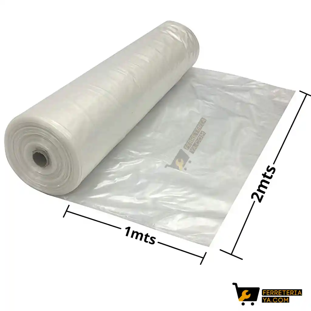 Plástico Transparente 2mts X 1mts