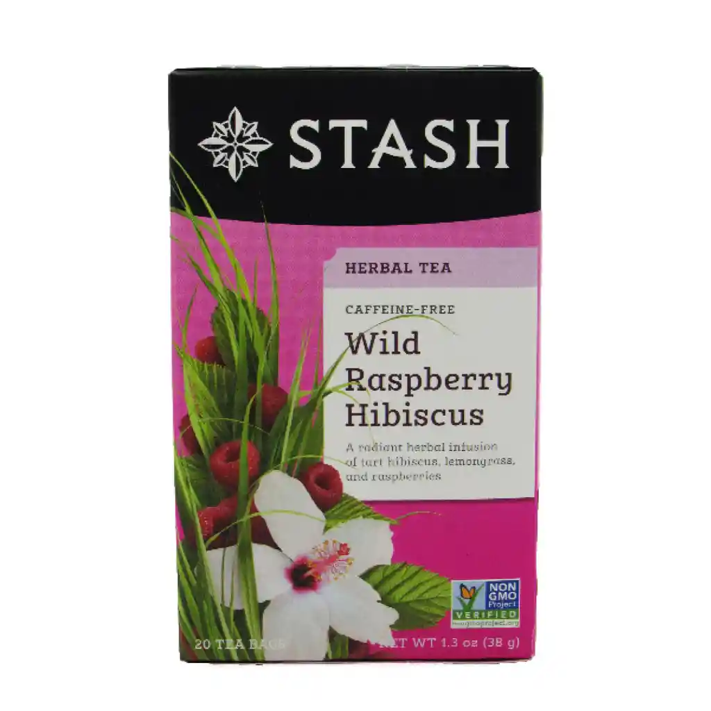 Tea Herbal 38gr (stash) Wild Raspberry Hibiscus 	