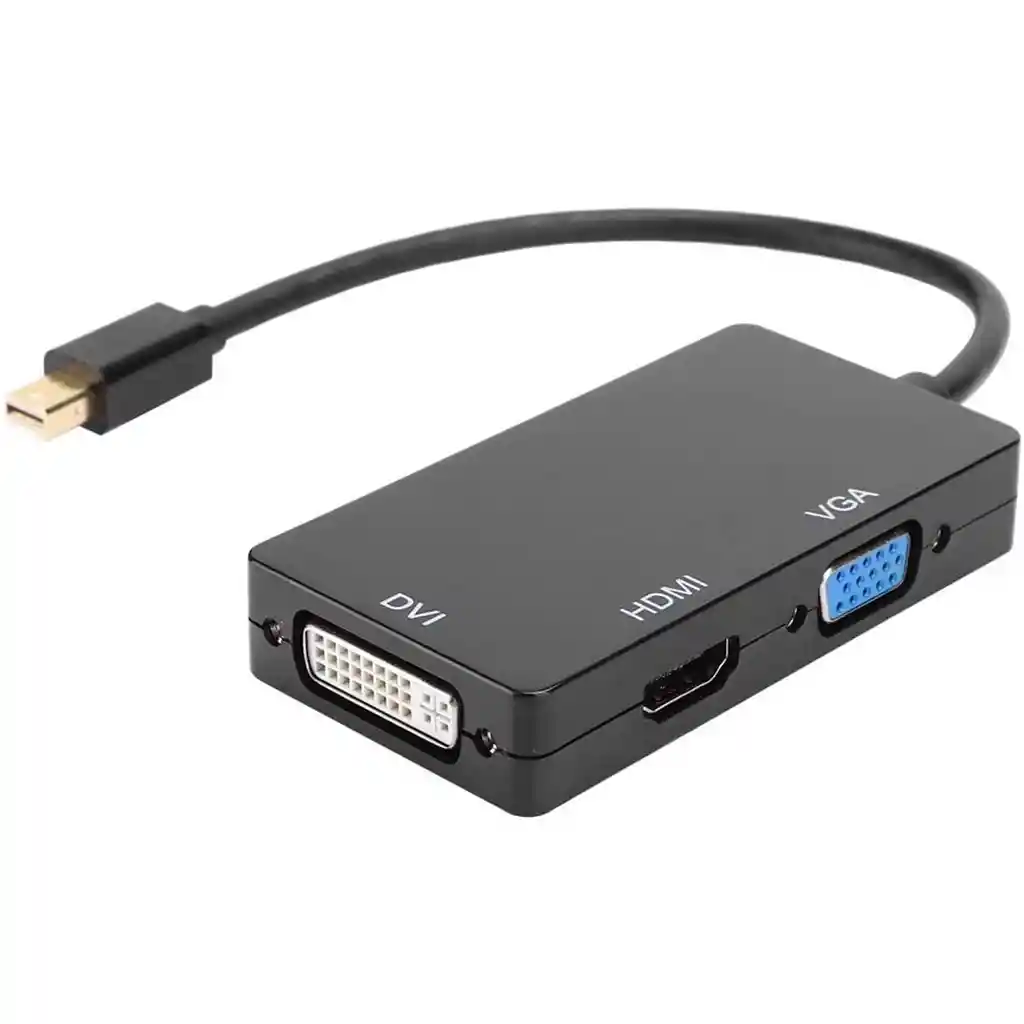 Adaptador 3 En 1 Mini Display Port A Vga-hdmi-dvi