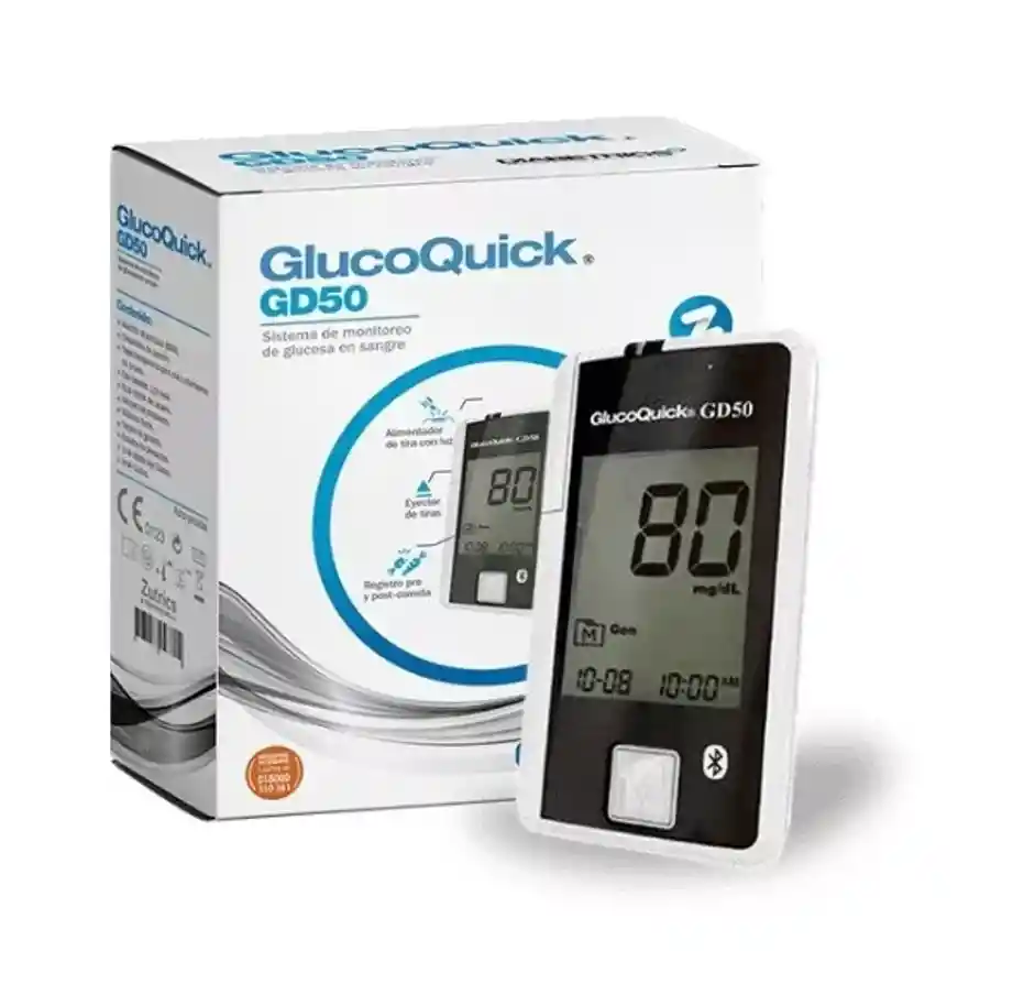 1 Glucómetro Glucoquick Gd50 Diamond